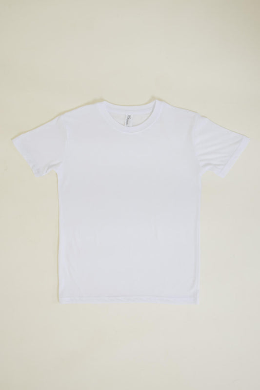 Youth Basic Crewneck T-Shirt for Boys in White | 9003-WHITE