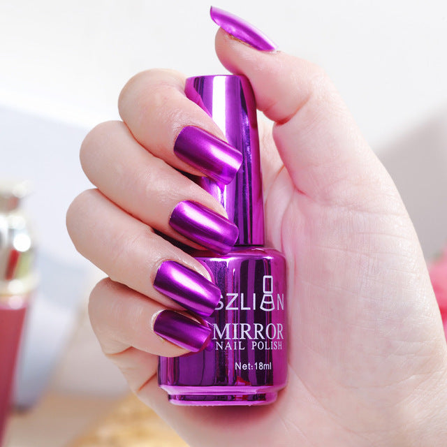 100% nouveau vernis à ongles métallique effet miroir magique Chrome inoffensif vernis à ongles longue durée livraison directe