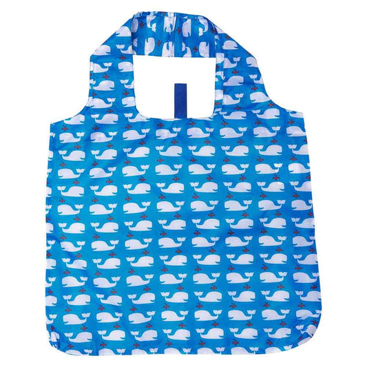 Whales Blue blu Bag Reusable Shopping Bag-Machine washable