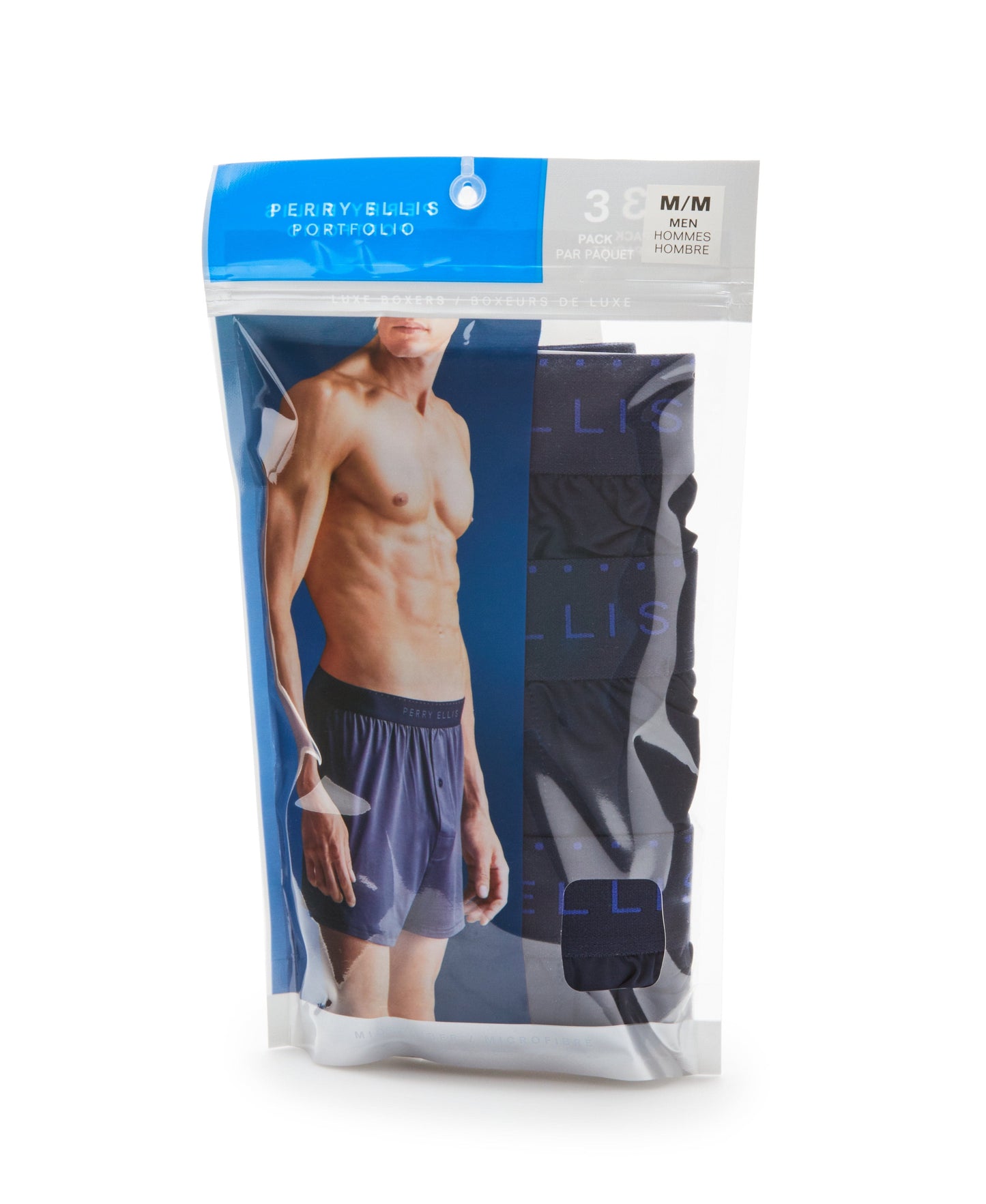 3-Pack Navy Solid Luxe Boxer Short