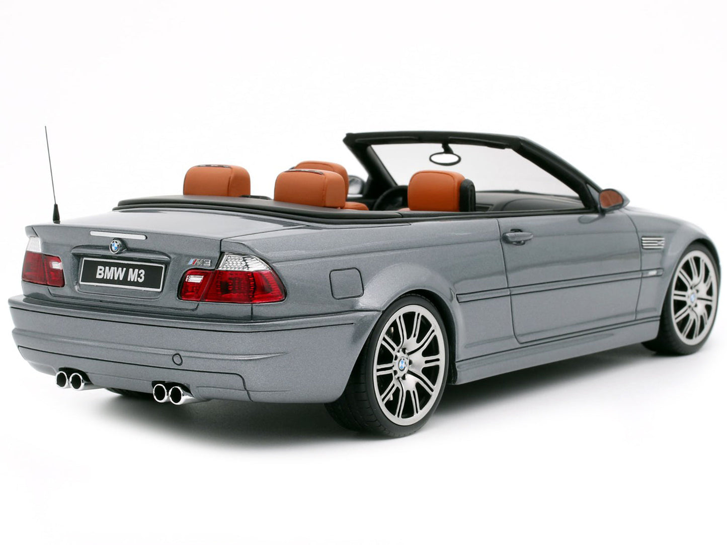 2004 BMW E46 M3 Convertible Silver Gray to 2000 pieces Worldwide 1/18 Model Car by Otto Mobile