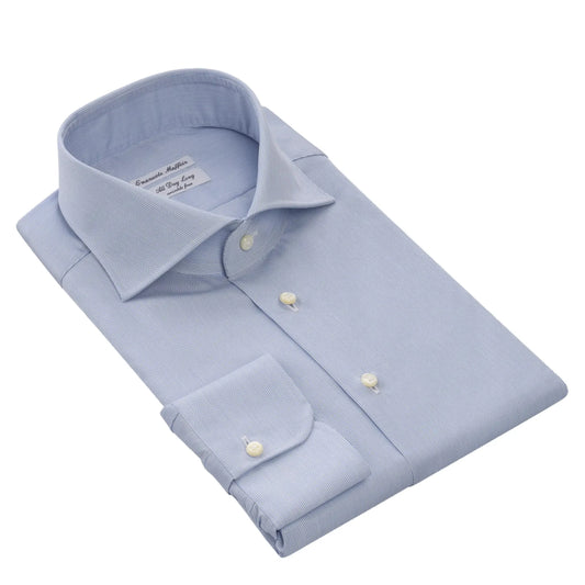 "All Day Long Collection" Cotton-Blend Shirt in Light Blue